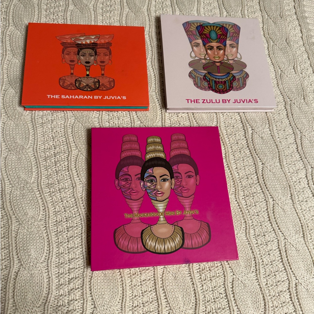 Bundle of 3 Juvia’s Place Eyeshadow Palettes. Swatched- never used. Sanitized.
